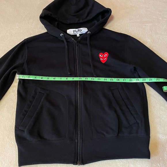COMME DES GARCONS PLAY Double Heart Zip Hoodie - Picture 8 of 10